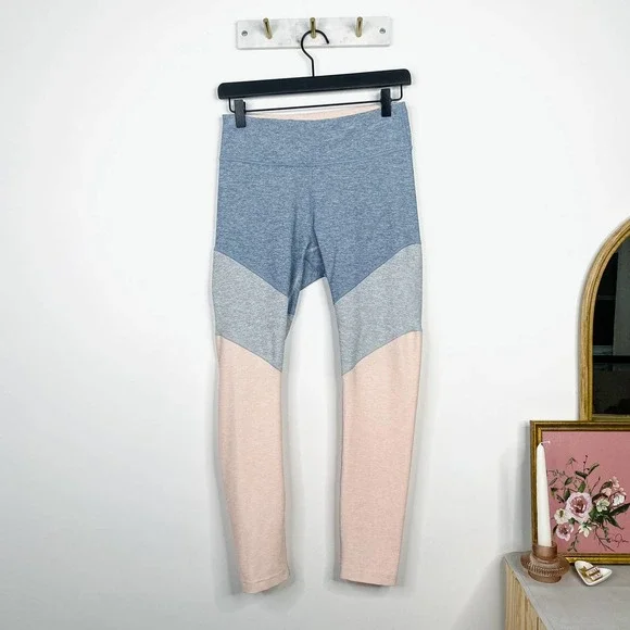 OUTDOOR VOICES springs 7/8 tri-color blue pink activewear leggings M - Picture 2 of 6